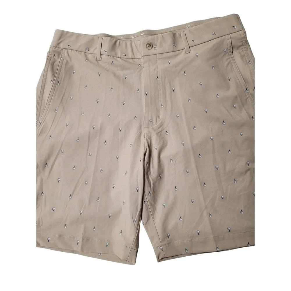 Walter Hagen Golf Shorts Performance Golfball Print Motif Mens Size 34‎